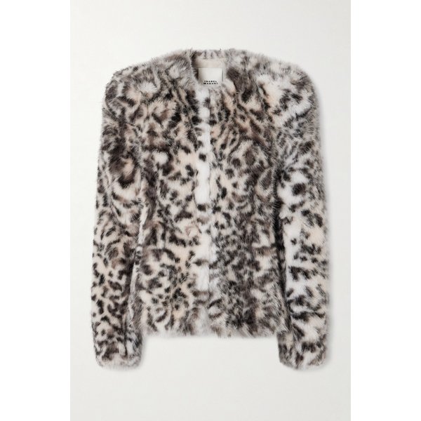 바히리아 레오파드 프린트 플러시 재킷 46376663162989635