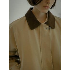 Buckle point coloring collar jumper_Beige