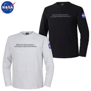 NASA 나사 남녀공용 면티 세미 오버핏 티셔츠 N-455U 남자 여성 긴팔티 빅사이즈 2종 선택1