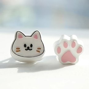 차량용석고방향제, 냥이/발바닥SET+송풍구클립/가로세로가능!