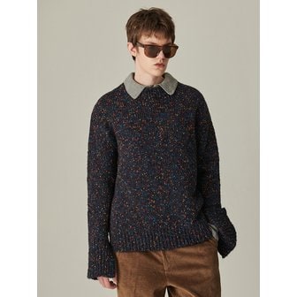 비욘드클로젯 [COLLECTION LINE] 더스트 팝 빈티지 니트 네이비