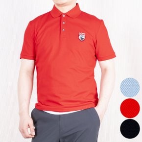 남성 세르노 기능성 반팔 골프 피케 스판 쿨링 여름 데일리 카라티 빨강곤색하늘색/95~110 빅사이즈/기능