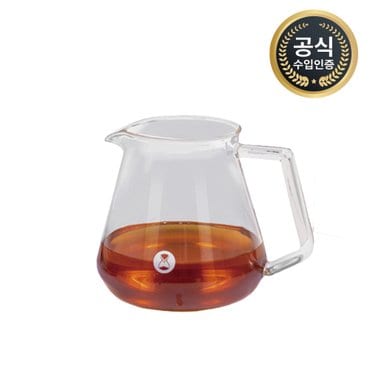 타임모어 커피서버 핸드드립 내열유리 저그 눈금 글라스 뚜껑포함 360ml 600ml