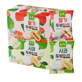 딸기 + 사과 두부도너츠 미니 35g 각 6개 (총 2Box)
