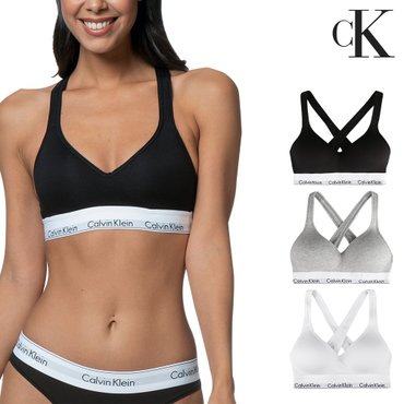 Calvin Klein Underwear 캘빈클라인 CK 언더웨어 여성 푸쉬업 패드내장 브라렛 스포츠 브라탑 3종택일