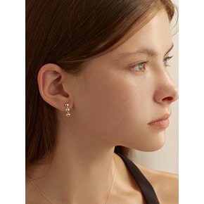 [연말 스페셜 6mm+10mm 진주귀걸이 증정][925 silver] Triple heart drop earring