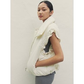 STRING SHIRRING PADDING VEST IVORY MBDFPD001IV