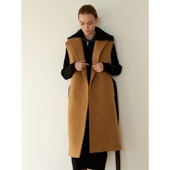 드팜므 CASHMERE CAMEL COAT VEST