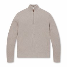 WOOL 100 HALF ZIP-UP KNIT_NMWAW23704BEX