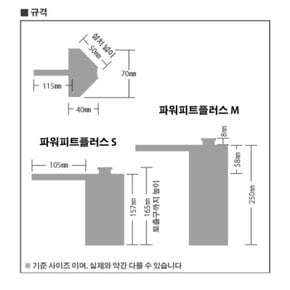 수이사쿠 파워피트 플러스 M (화이트) 코너형 여과기