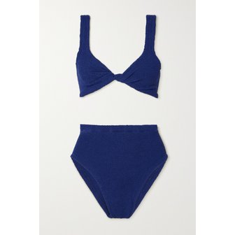 HUNZA G 훈자 지 제이미 트위스트 프론트 시어서커 비키니 네이비 1647597326626640