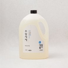  크리오 생활물가 주방세제 대용량 과일세척 레몬민트향 4.2L