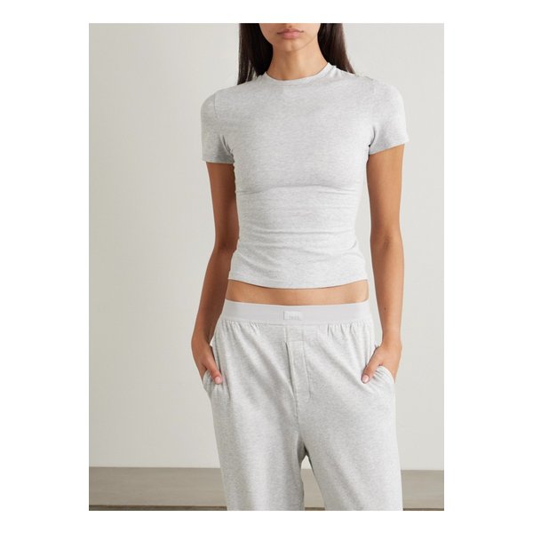 스킴스 스트레치 코튼 저지 티셔츠 라이트 헤더 그레이 라이트 그레이 1647597346604535