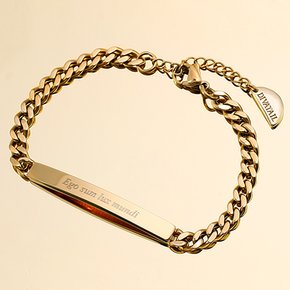 [각인팔찌]Lettering Thin Gold Chain Bracelet