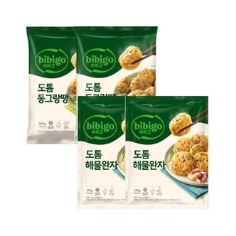 CJ제일제당 비비고 도톰동그랑땡 560g x2개+도톰해물완자 510g x2개