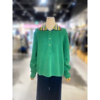 베네통 [여주점] 배색 카라니트 (BAKP74461)