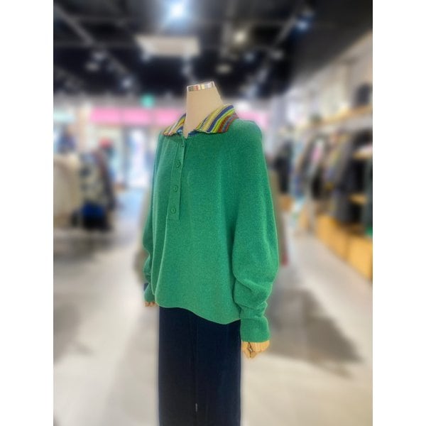 [여주점] 배색 카라니트 (BAKP74461)