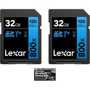 미국 렉사 sd카드 Lexar 32GB Professional 800x SDHC Class 10 UHSI/U1 Memory Card 2Pack Bund