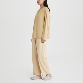 여 피치스킨 10부 파자마 팬츠(DARK BEIGE / DARK ORANGE / DARK KHAKI / NAVY / DARK NAVY)