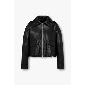 [파주점] [지컷] 스트링 헴 신세틱 레더 다운 자켓7214417203G