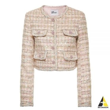 셀프포트레이트 SEQUIN BOUCLE JACKET (PF23-099J-PINK) (시퀸 부클 자켓)