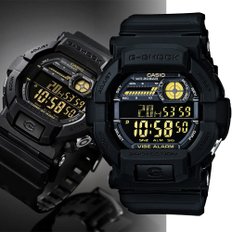 G-SHOCK 진동알람 GD-350-1B 올블랙 방수 전자 군인시계