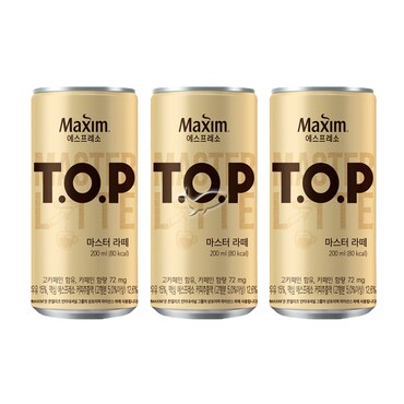  맥심TOP 마스터라떼 200ml/ 40캔