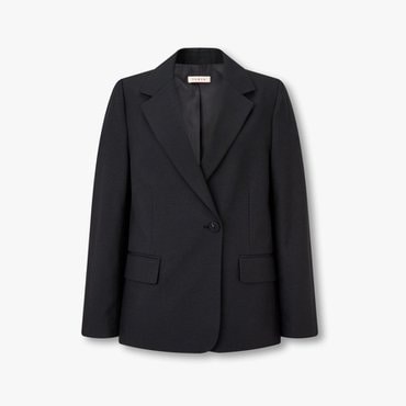 일라일 린넨 블렌드 노치트 라펠 자켓-블랙(IA15210400)