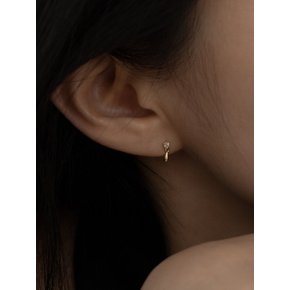 14k cubic with drop piercing
