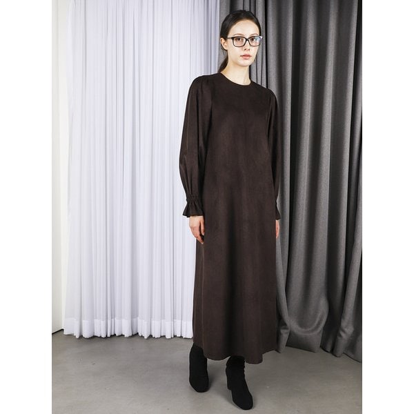 25FW LADY BROWN LONG DRESS