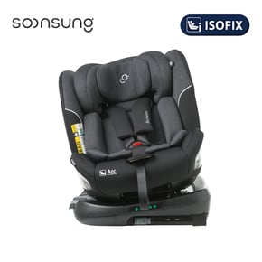 아크 올인원 아이사이즈 회전형 카시트 ISOFIX 블랙 / 선쉐이드+아기자기랩 소프트의자