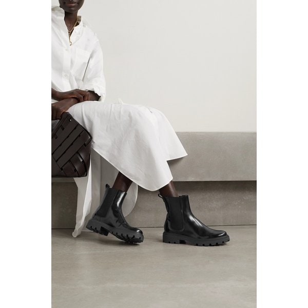 고마 페산테 글로스 가죽 첼시 부츠 블랙 15546005221961348