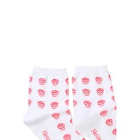 SS22 [알렉산더맥퀸] Socks SKULL SHORT SOCKS WHITE 665189_3D86Q9037