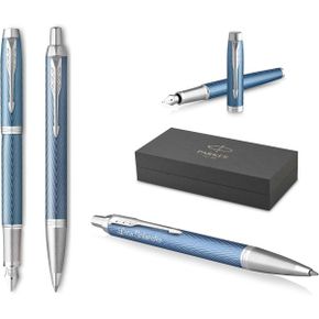 독일 파카 만년필 PARKER IM Premium Fountain Pen and Ballpoint with Engraving Gift Box Blue