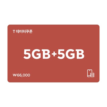 SKT T 데이터쿠폰 5GB+5GB