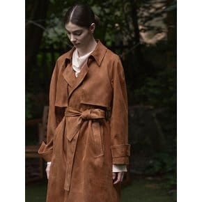 스웨이드 하프 트렌치 카멜 SUEDE HALF TRENCH CAMEL