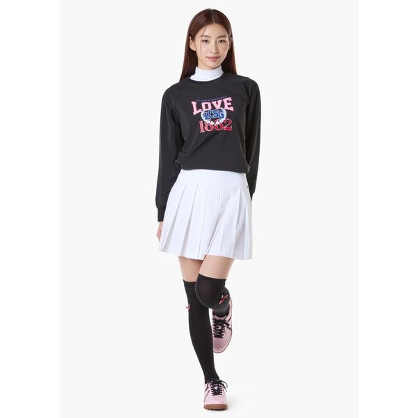 [여주점] 여성 홑겹 라운드 우븐 티셔츠 GQ122LRL11 BLCK