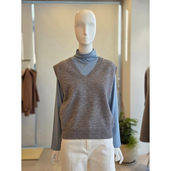 [여주점] 여성 소프트 브이넥 니트 베스트 ( IS2M1VT801)