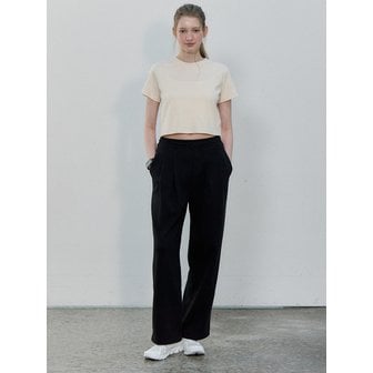 베이직하우스 여성 스웻 와이드 트레이닝 팬츠 (2color) LAPT0203