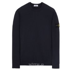 [STONE ISLAND]와펜 패치 기모 맨투맨 791562420 NAVY