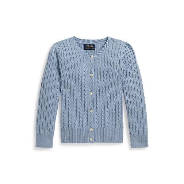 폴로 키즈 여아 2-6세 미니 케이블 코튼 카디건(CWPOSWER6820606400)