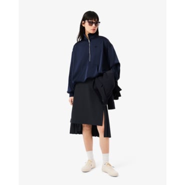 라코스테 (여성) 25SS 울혼방 플란넬 체크패턴 스커트 JF0059-55G HDE(다크네이비)