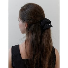 stud line scrunch - black (2color)