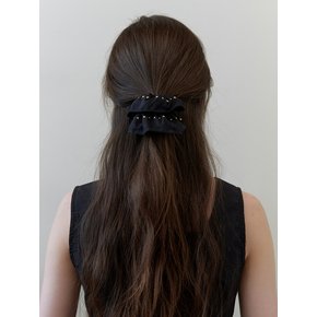 stud line scrunch - black (2color)