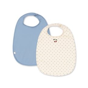 국내공식 콩제슬래드 디너 빕 턱받이 2팩 NAVY DOT RAIN WASHED