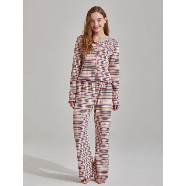 롤롤 테리 9부 바지_2colors