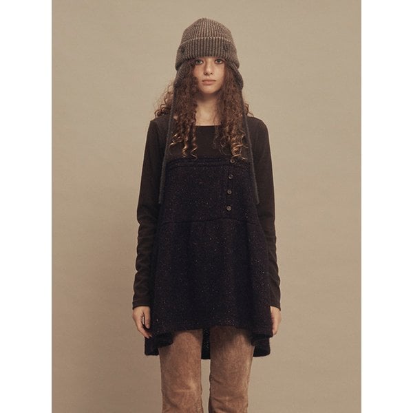 미드나잇 딥퍼플 트위드 니트