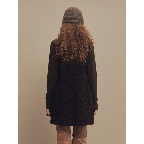 미드나잇 딥퍼플 트위드 니트