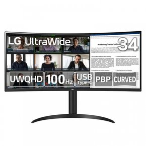 LG 34WR55QC-B  34  UltraWide    100Hz   HDR10 USB Type-C(USB PD65W)    3 울트라 와이드