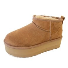 미국 어그 UGG 클래식 울트라 미니 플랫폼 겨울 스웨이드 부츠 체스트넛 1135092-CHE